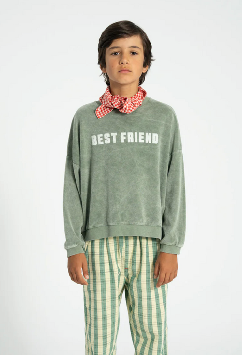 Best Friend Green Terry Sweatshirt