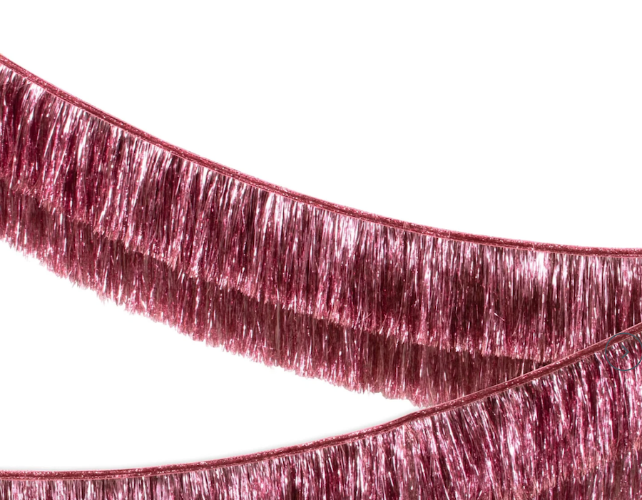 Pink Tinsel Tassel Garland