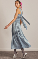Load image into Gallery viewer, Tish Bow Blue Glass Dress
