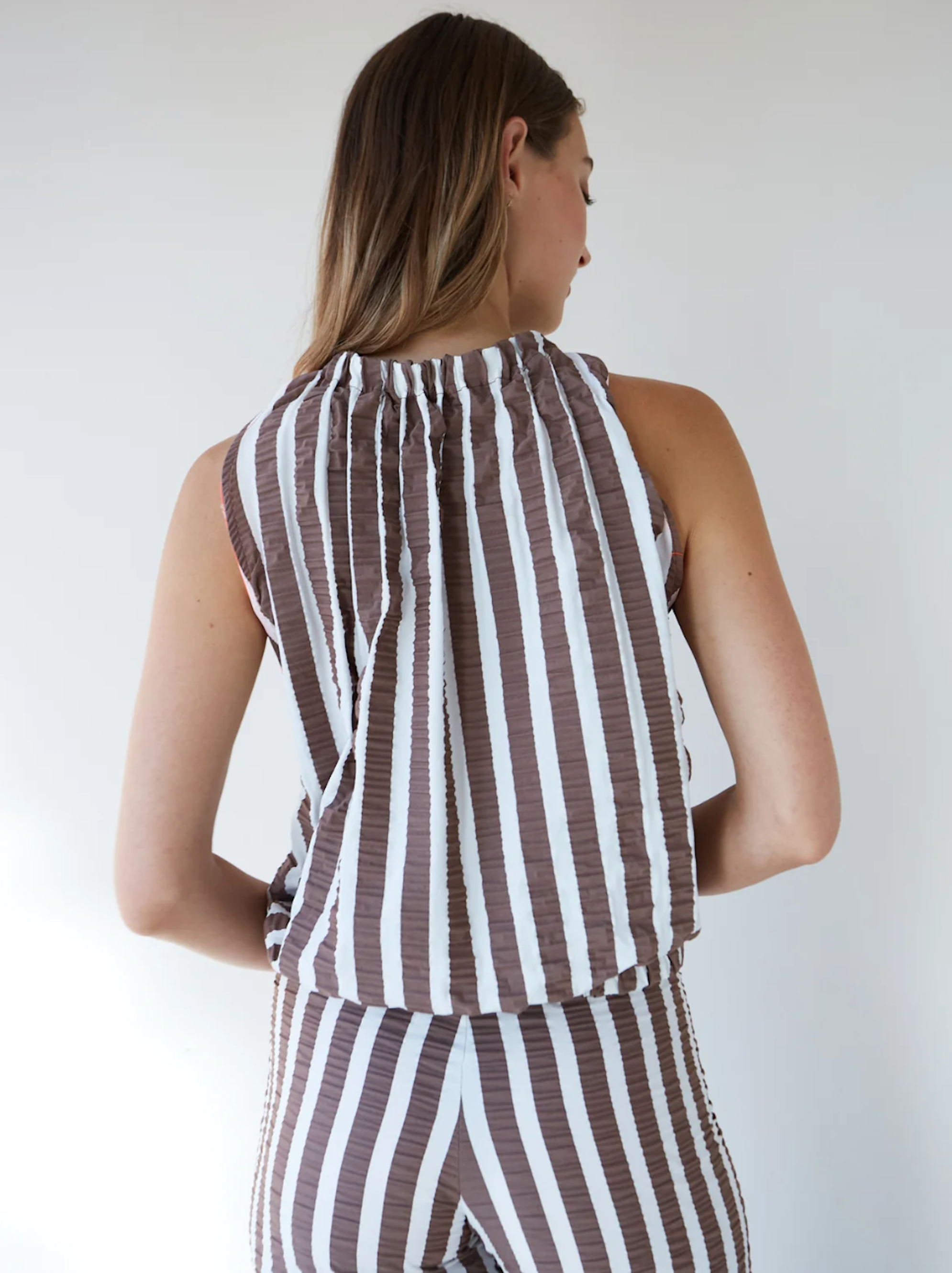 Brown Stripe Top