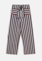 Load image into Gallery viewer, Bow Front Brown Stripe Trousers
