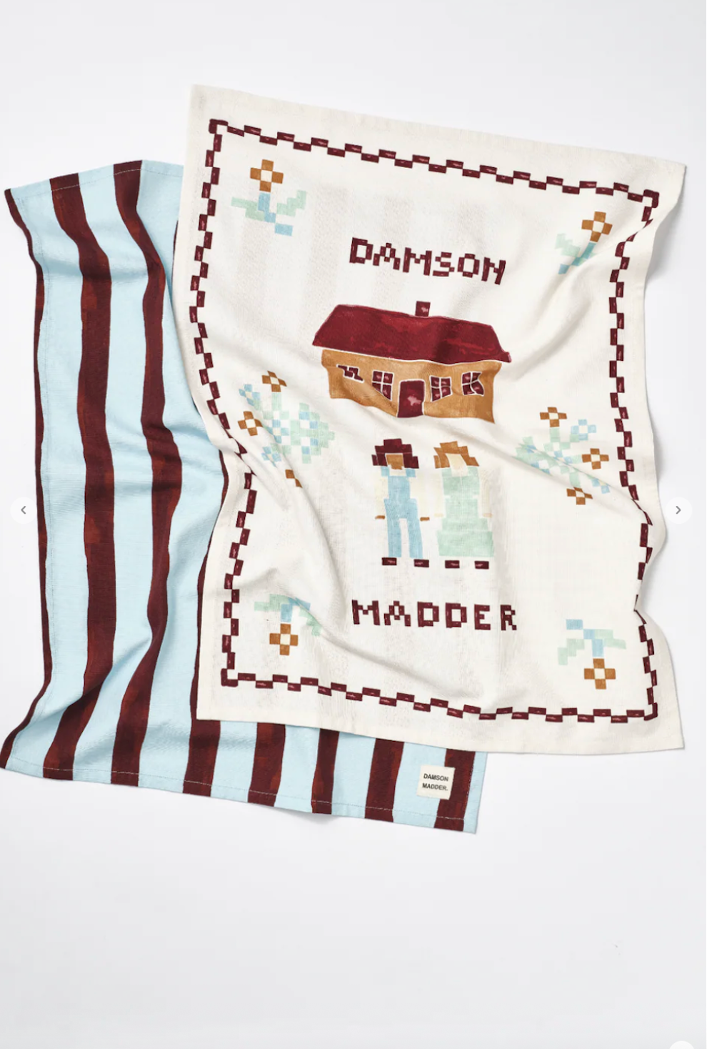 House Damson Madder Tea Towel Set