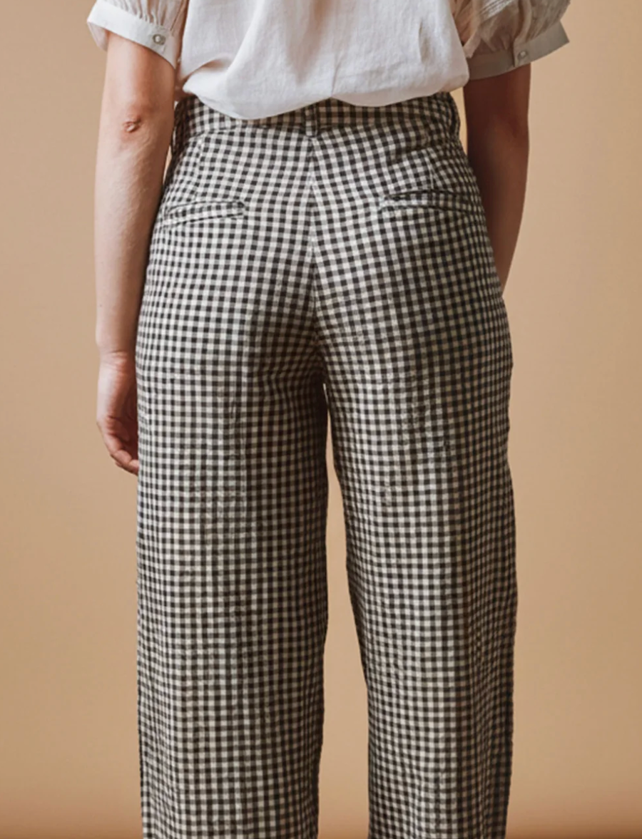 Black Check Vichy Trousers