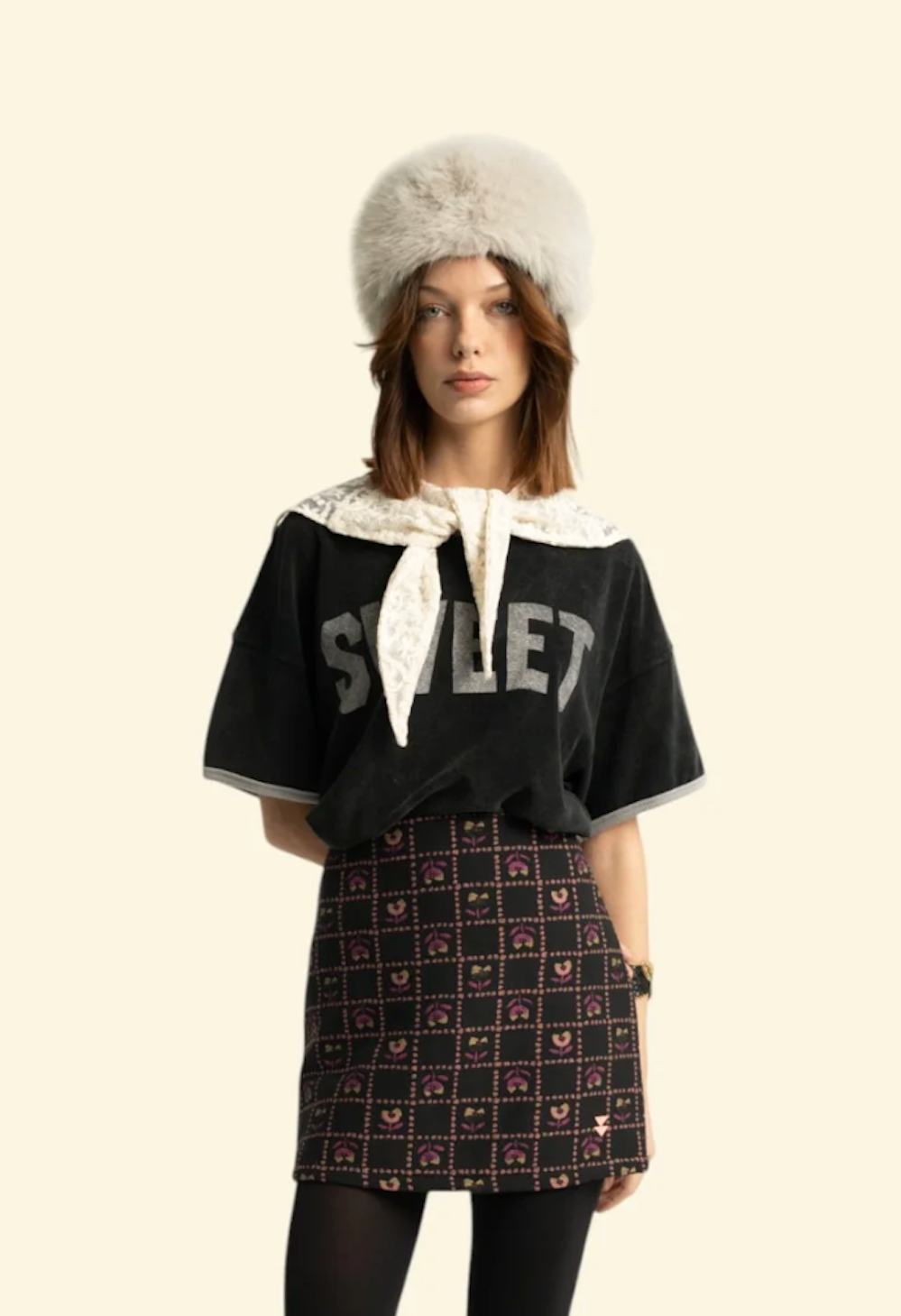 Faded Black Sweet Print t shirt