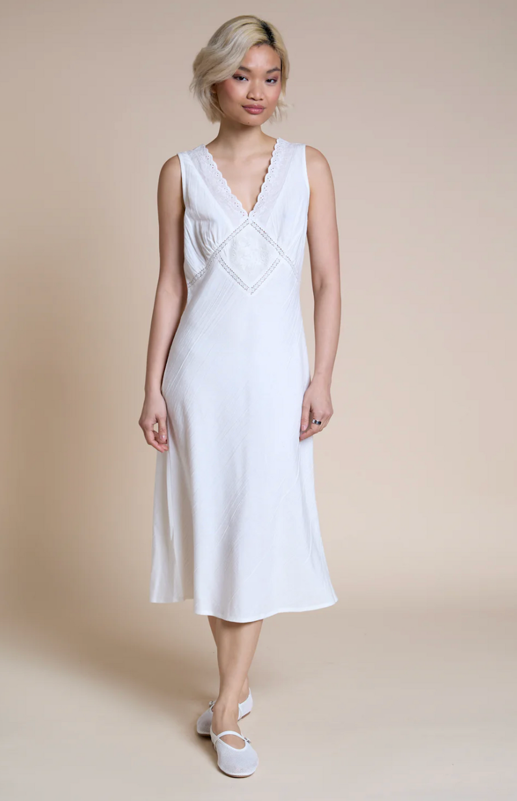 White Slip Mini Dress