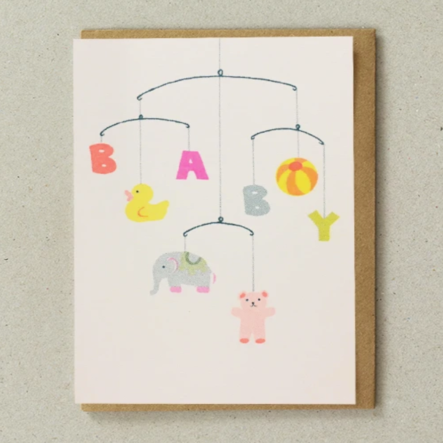 NEW BABY MOBILE CARD