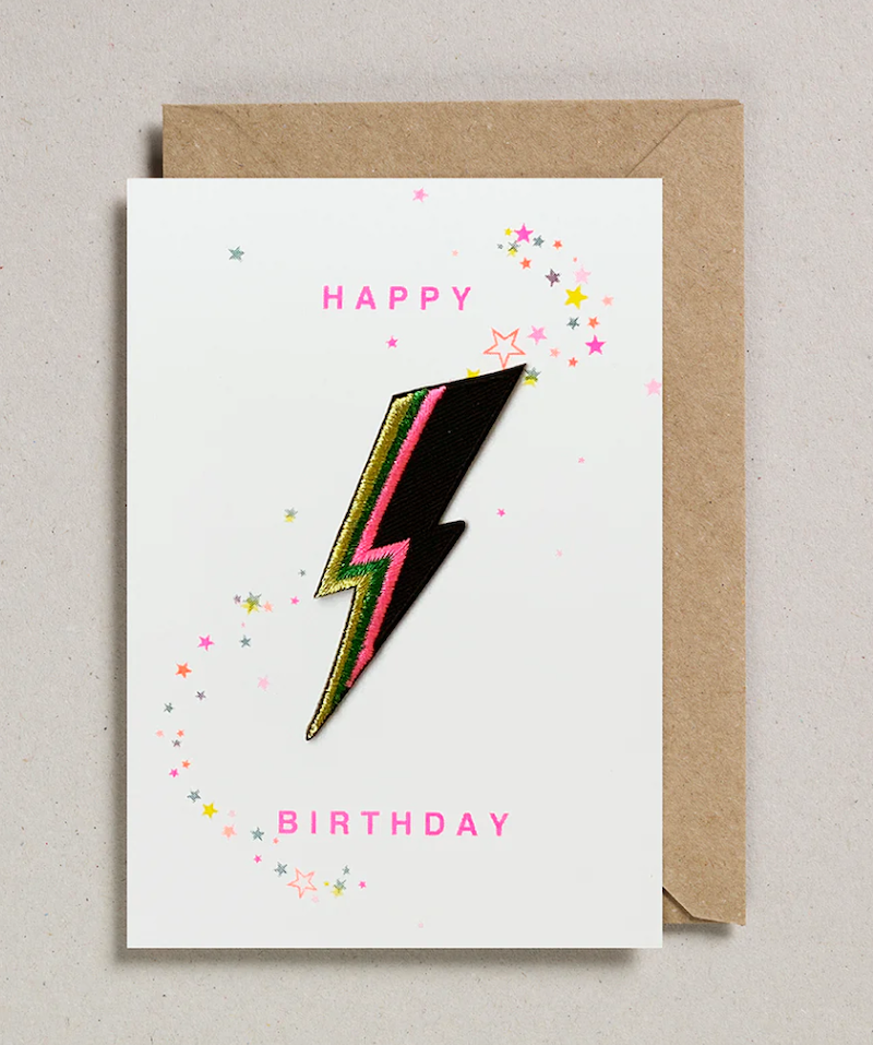 Birthday Bolt Patch Card