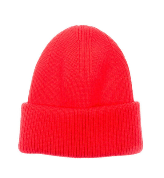 Red Knit Beanie Hat